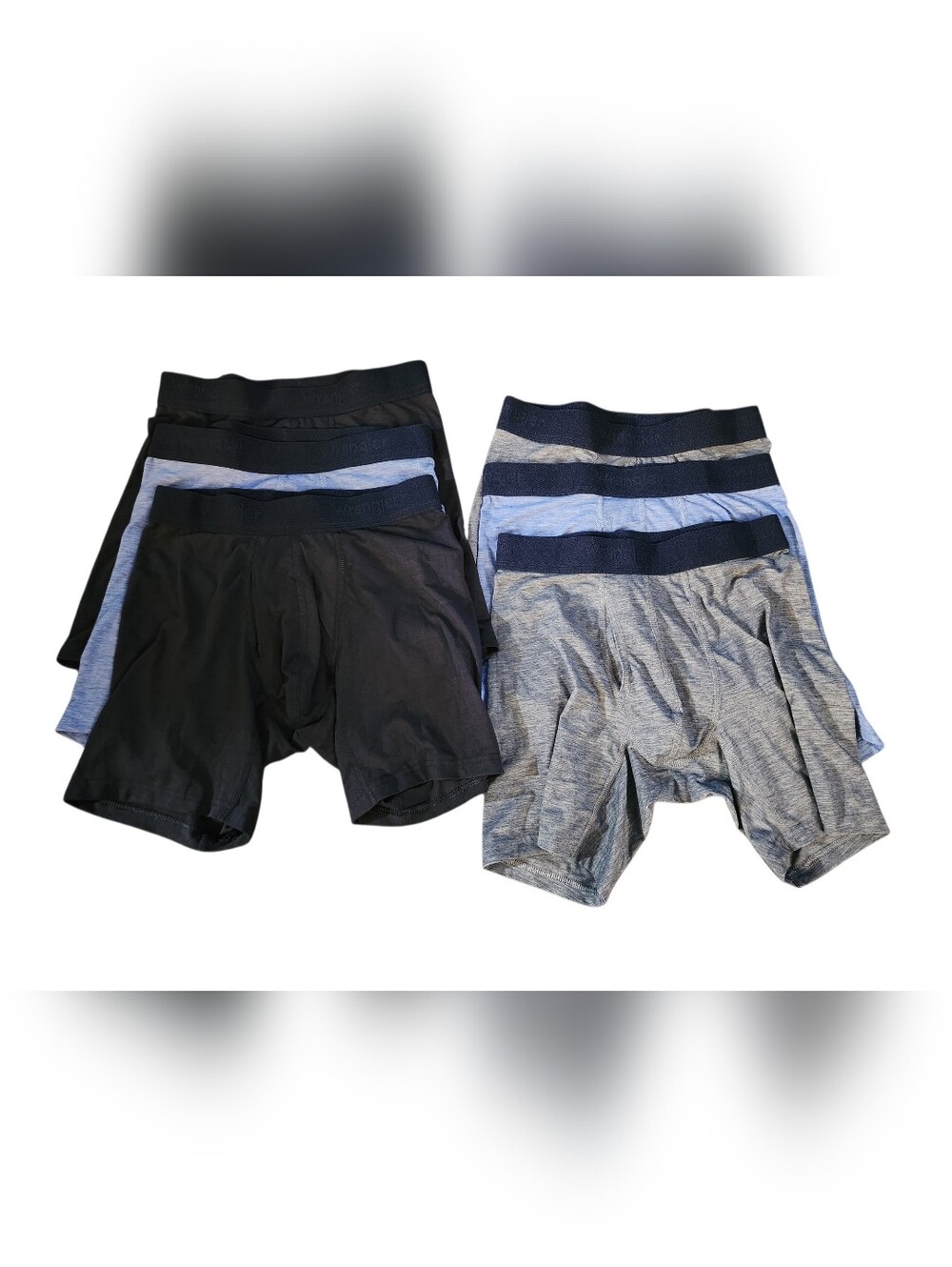Wrangler Men's Boxer Briefs 6-Pack - Black & Blue